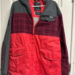 Home Essentials Red and Gray Ski Jacket